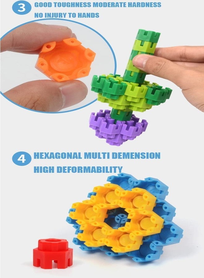 PULSBERY Small Building Blocks for Kids - 100Pcs Blocks Creative Tube Locks Construction Set Toy with Wheels Kids Educational Preschool Learning Toys(Puzzle Blocks) - Image 5